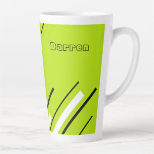 Tasse Latte Diagonales - Vert citron vert