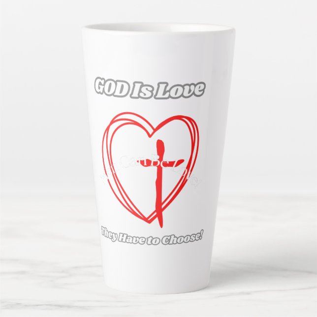 Tasse Latte Dieu Est Amour. (Devant)