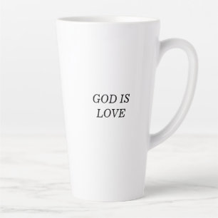 Tasse Latte DIEU EST AMOUREUX Foi chrétienne Citation Latte Mu