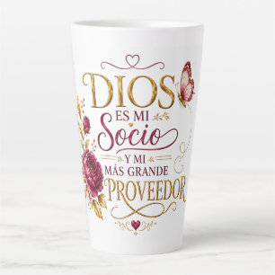 Tasse Latte Dieu est mon Associé et mon Plus Grand Pourvoyeur