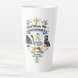 Tasse Latte Dieu m'a rendu imparable – Lundi de sensibilisatio