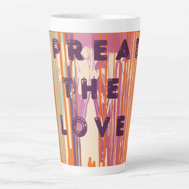 Tasse Latte Diffuser L'Amour Fondu Couleurs Citations Positive (Devant)