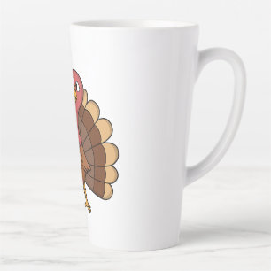 Tasse Latte Dinde avec tranche de tarte