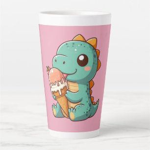 Tasse Latte Dino mignonne de glace mangeur