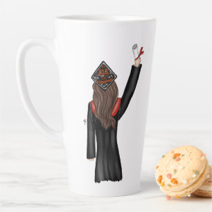 Tasse Latte Diplômé titulaire d'un diplôme Illustration