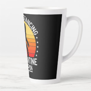 Tasse Latte Distances sociales Quarantaine