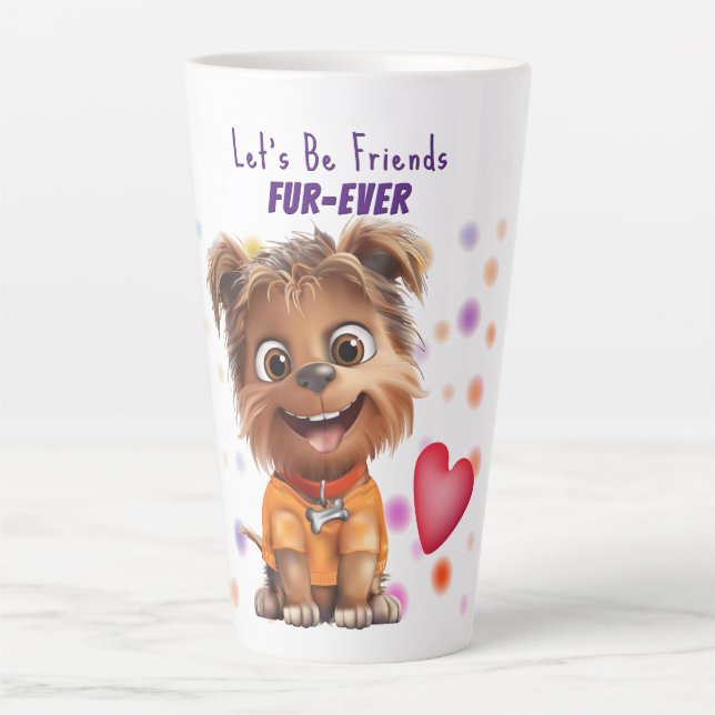 Tasse Latte Dog Friendship (Devant)