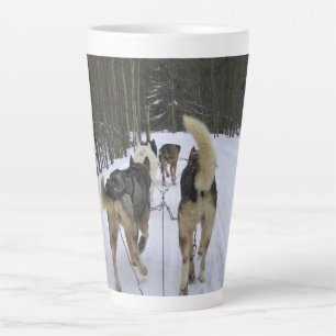 Tasse Latte Dog Sledding à Québec, Canada