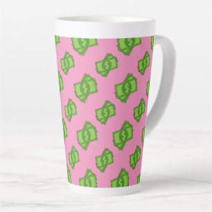 Tasse Latte Dollar de l'argent du dessin