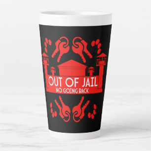 Tasse Latte Don De Libération De La Prison Hors Prison