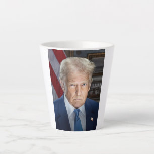Tasse Latte Donald Trump 2025 Portrait du président américain