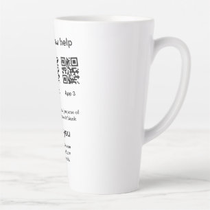 Tasse Latte Donation Collection conseil pot ajouter votre q r