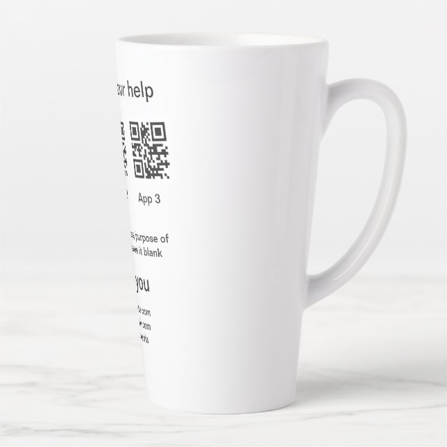 Tasse Latte Donation Collection conseil pot ajouter votre q r  (Droite)