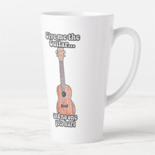 Tasse Latte Donne-moi la guitare et personne ne se fait blesse