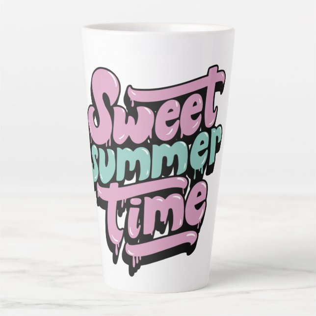 Tasse Latte Douce Arrière-Saison d'Été (Devant)