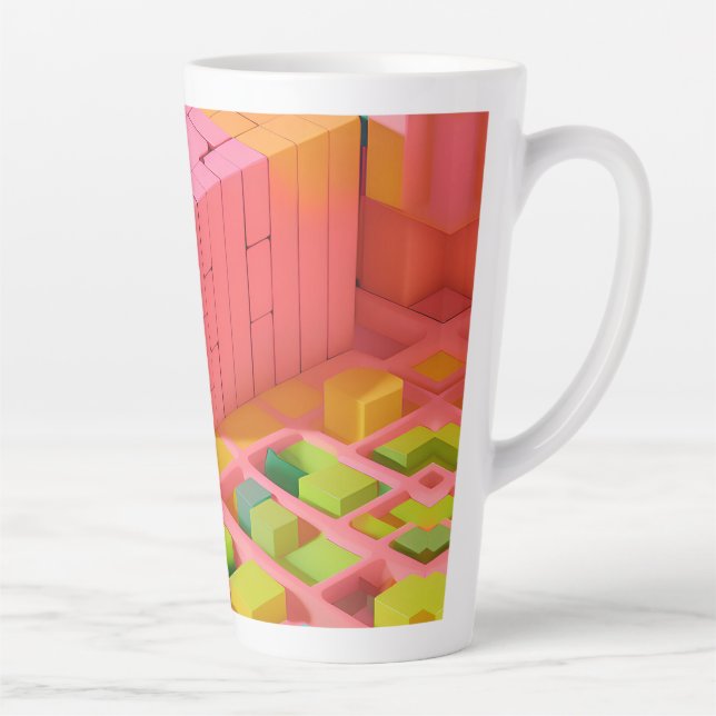 Tasse Latte Douceur aux couleurs vives (Droite)