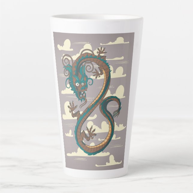 Tasse Latte Dragon Chinois (Devant)