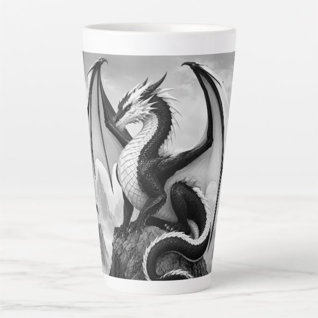 Tasse Latte Dragon de la Flamme de l'Ombre (Devant)