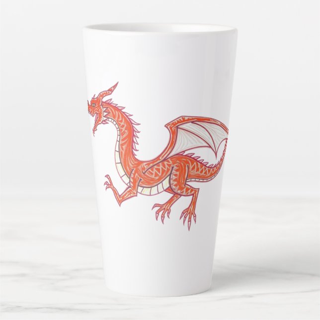 Tasse Latte Dragon rouge (Devant)