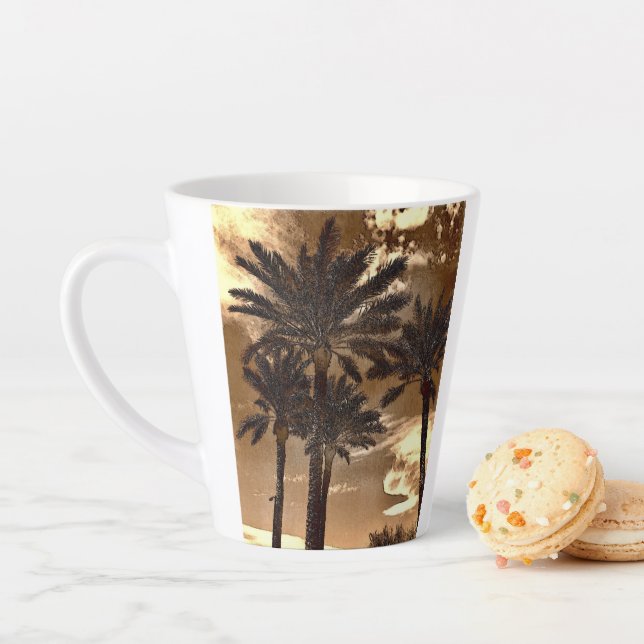 Tasse Latte Drame des palmiers (En situation)