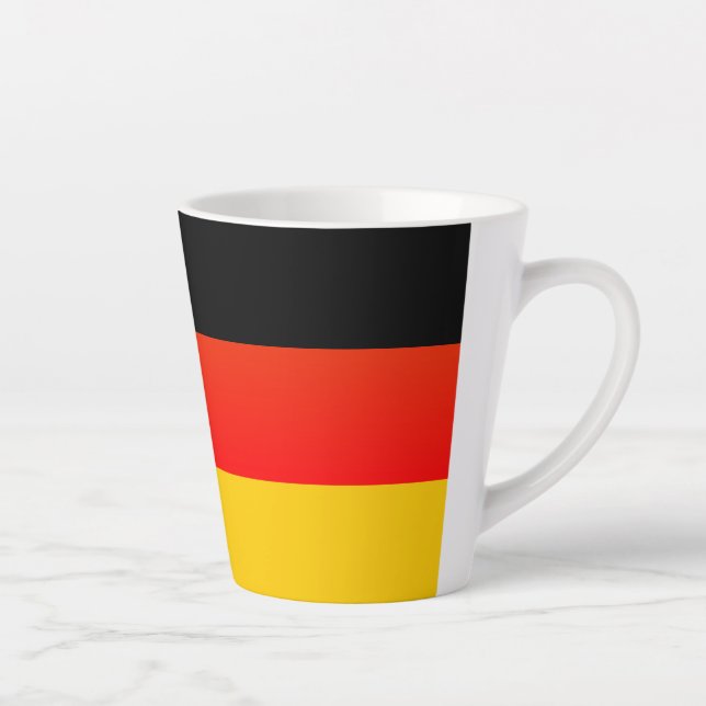Tasse Latte Drapeau allemand ou allemand (Droite)