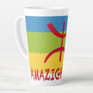 Tasse Latte Drapeau Amazigh - Drapeau Amazigh Drapeau