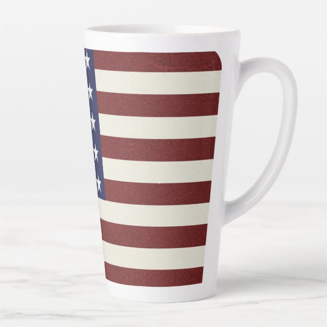 Tasse Latte Drapeau américain (Droite)
