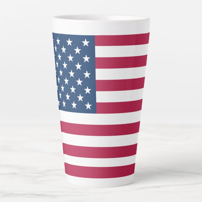 Tasse Latte Drapeau américain (Devant)
