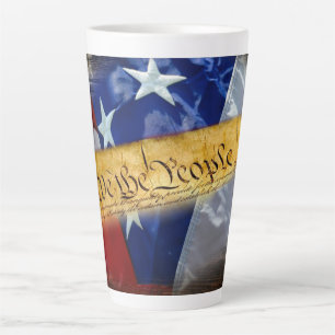 Tasse Latte Drapeau Américain We The People