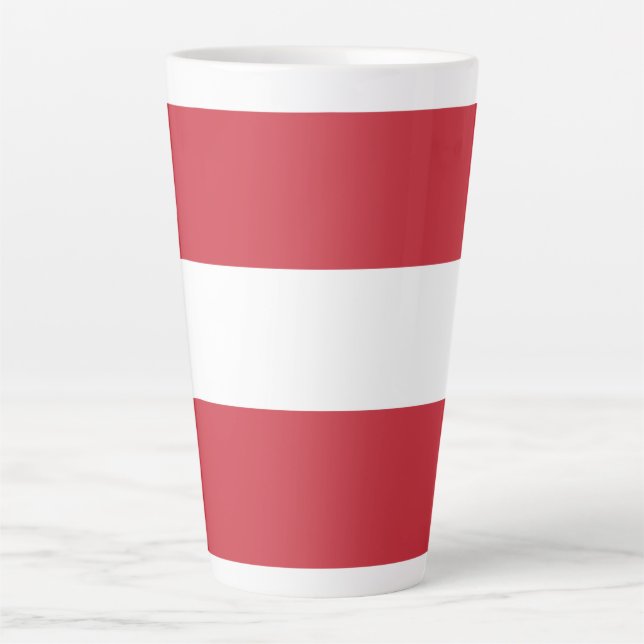 Tasse Latte Drapeau autrichien (Devant)
