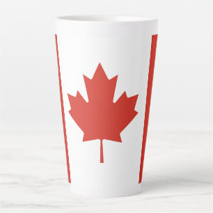 Tasse Latte Drapeau canadien patriotique