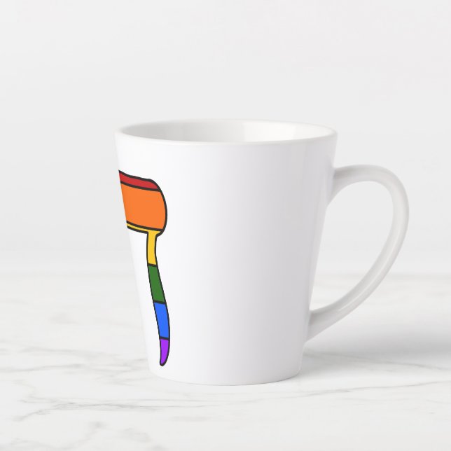 Tasse Latte Drapeau Chai de la fierté arc-en-ciel  (Droite)