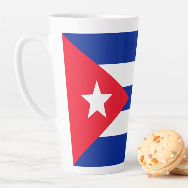 Tasse Latte Drapeau Cuba (En situation)