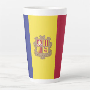 Tasse Latte drapeau d'Andorre