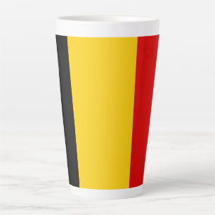 Tasse Latte Drapeau de Belgique