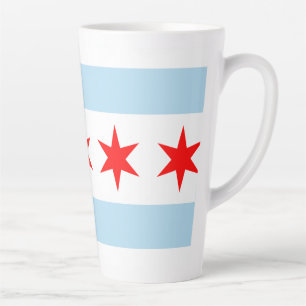 Tasse Latte Drapeau de Chicago, Illinois