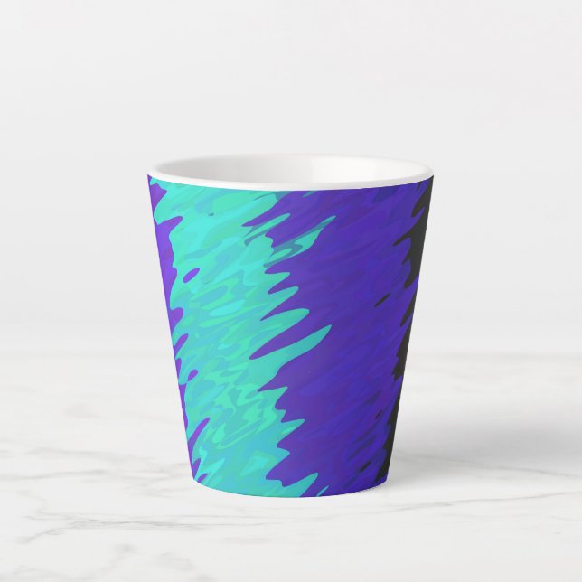 Tasse Latte Drapeau de fierté Alexigender Abstrait Squiggly Tr (Devant)