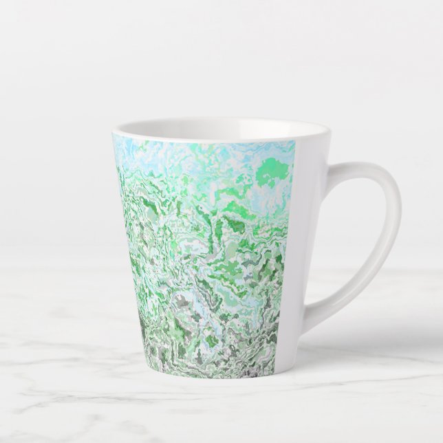 Tasse Latte Drapeau de fierté Autoromantique BoHo Grunge Psych (Droite)