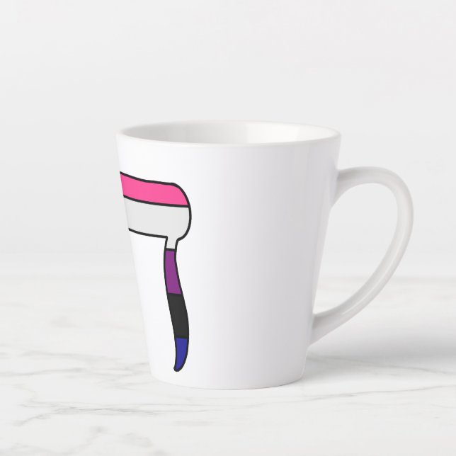 Tasse Latte Drapeau de fierté genderfluid Chai  (Droite)