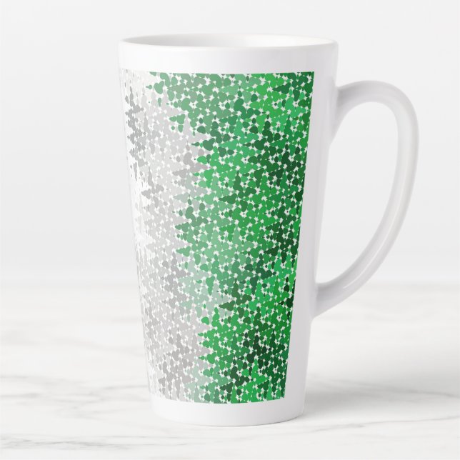 Tasse Latte Drapeau de fierté grisromantique abstrait ondulé t (Droite)