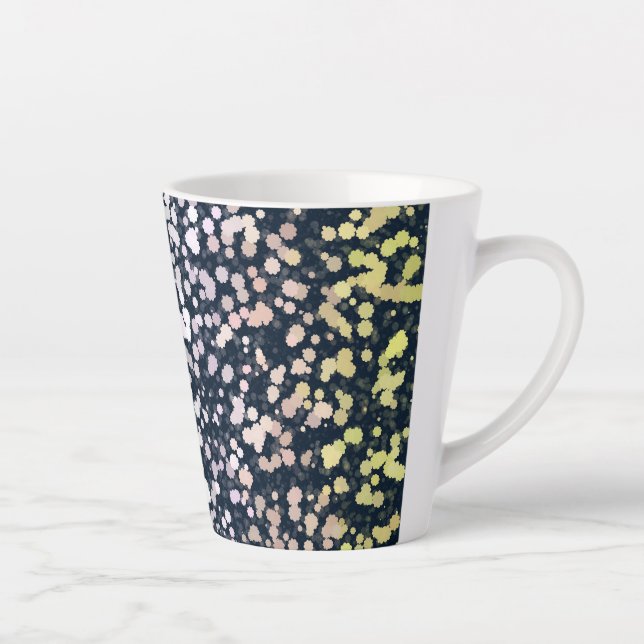 Tasse Latte Drapeau de fierté Pangender Boho Rétro Mignon Exce (Droite)