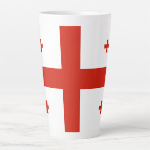 Tasse Latte Drapeau de Géorgie