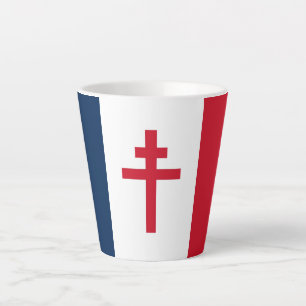 Tasse Latte Drapeau de la France libre