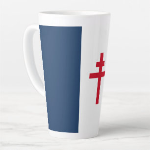 Tasse Latte Drapeau de la France libre