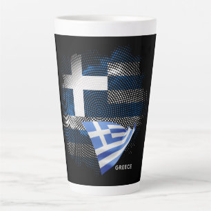 Tasse Latte Drapeau de la Grèce