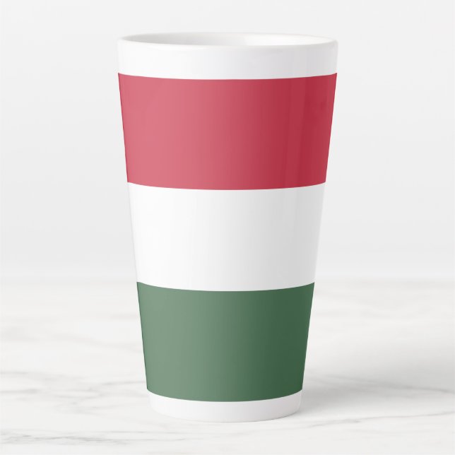 Tasse Latte drapeau de la Hongrie (Devant)