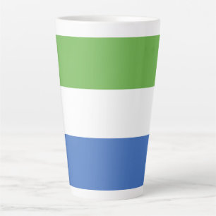Tasse Latte drapeau de la Sierra Leone