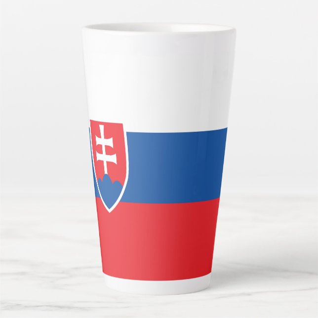 Tasse Latte Drapeau de la Slovaquie (Devant)