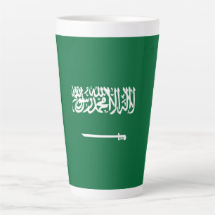 Tasse Latte Drapeau de l'Arabie saoudite