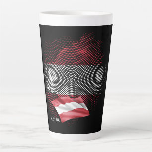 Tasse Latte drapeau de l'Autriche